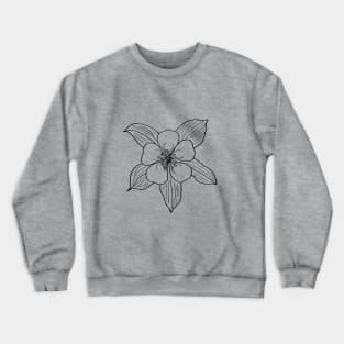 Colorado State Flower : Rocky Mountain Columbine Crewneck Sweatshirt